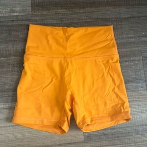 Aerie Offline Biker Shorts in Orange